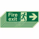 6-Pack Fire Exit Arrow Right Signs