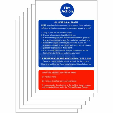 6-Pack On Hearing An Alarm (Stay Indoors Stay Put) Signs