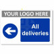 All Deliveries Arrow Left Sign