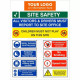 All Visitors And Drivers Must Report To Site Office Multi Message Safety Board