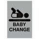 Aluminium Baby Changing Sign