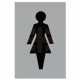 Aluminium Female Toilet Sign