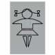 Aluminium Girls Toilet Sign