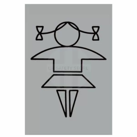 Aluminium Girls Toilet Sign