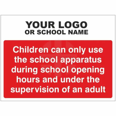 Apparatus Can Only Be Used During School Opening Times Sign - Composite Board