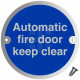 Automatic Fire Door Keep Clear Aluminium Door Sign