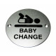 BABY CHANGE Aluminium Sign