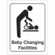 Baby Changing Facilities Portrait Toilet Door Sign