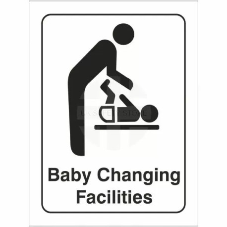 Baby Changing Facilities Portrait Toilet Door Sign