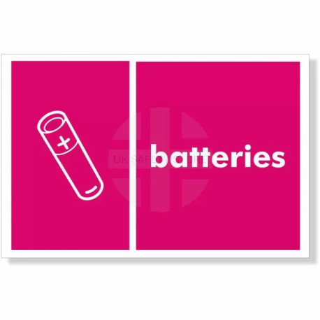 Batteries Recycling Sign