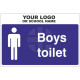 Boys Toilet Door Sign (Landscape)
