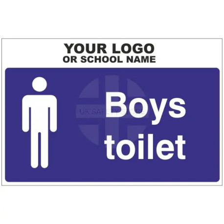Boys Toilet Door Sign (Landscape)