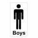 Boys Toilet Door Sign (Portrait)