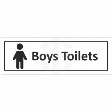 Boys Toilet Door Sign With Symbol
