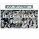 Brick &amp; Block Rubble Custom Logo Recycling Sign