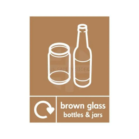 Brown Glass Bottles And Jars Sign