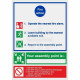 Brushed Aluminium 3 Point Fire Action Notice Sign
