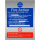 Brushed Aluminium Effect 6 Point Fire Action Notice Sign - Any Person Discovering a Fire