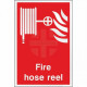 Brushed Aluminium Effect Fire Hose Reel Sign