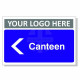 Canteen Arrow Left Custom Logo Door Sign
