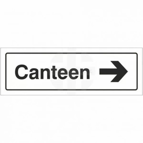 Canteen Right Door Sign