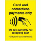 Card And Contactless Payment Only Sticker