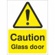Caution Glass Door Sign Or Sticker