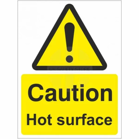 Caution Hot Surface Sign