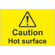 Caution Hot Surface Sign