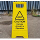 Caution Remote Aircraft In Operation Freestanding Sign