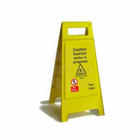 Caution Scaffold Works In Progress Custom Made A Board Freestanding Sign 600mm