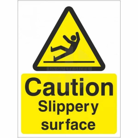 Caution Slippery Surface Sign