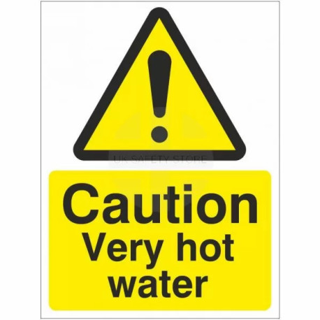 Caution Very Hot Water Sign