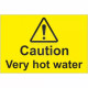 Caution Very Hot Water Sign - Landscape