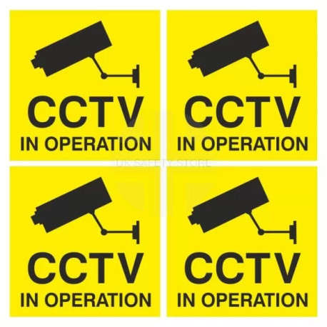 CCTV In Operation Stickers (4 Pack)