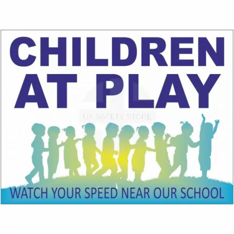 Children At Play Sign - Composite Board