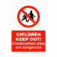 Children Keep Out! Construction Sites Are Dangerous Sign - 450w x 600h