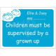 Children Must Be Supervised By A Grown Up School Sign - Composite Board
