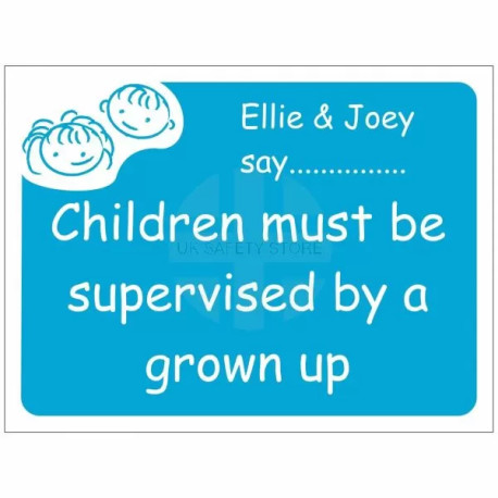 Children Must Be Supervised By A Grown Up School Sign - Composite Board