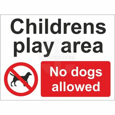Childrens Play Area No Dogs Allowed School Sign - Composite Board