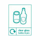 Clear Glass Bottles And Jars Sign