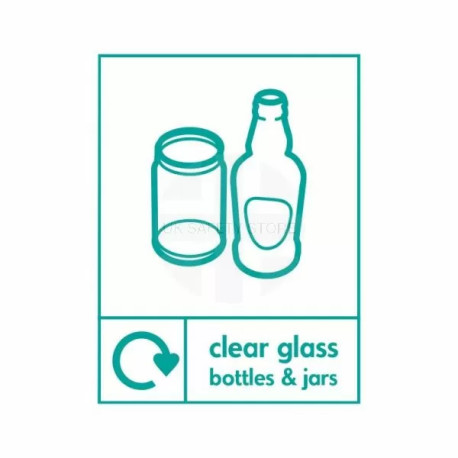 Clear Glass Bottles And Jars Sign