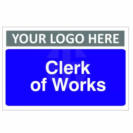 Clerk Of Works Custom Logo Door Sign