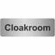 Cloakroom Prestige Premier Door Sign 300X100mm