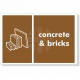 Concrete &amp; Bricks Recycling Sign