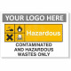 Contaminated And Hazardous Wastes Only Sign