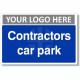 Contractors Car Park Sign