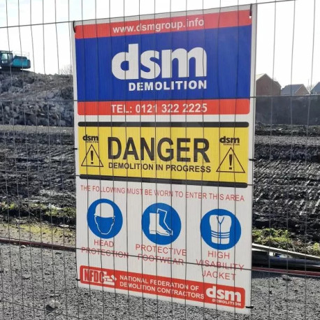 Correx Site Demolition Sign Board