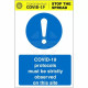 Covid 19 Protocols Must Be Strictly Observed On This Site Sign