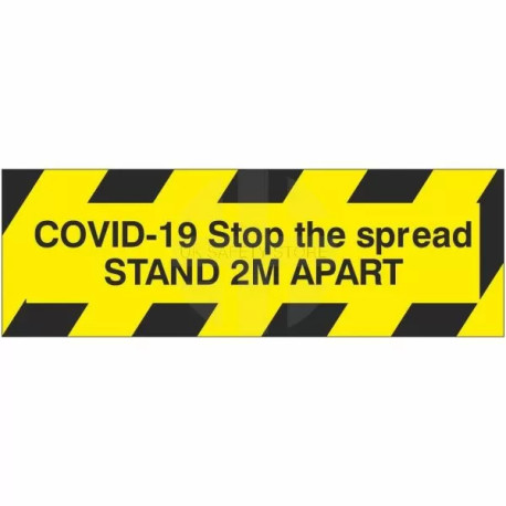 Covid 19 Stop The Spread Stand 2M Apart Sign